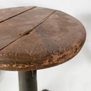 Sgabelli in legno e ghisa, 1930 ca.