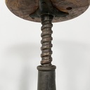 Sgabelli in legno e ghisa, 1930 ca.