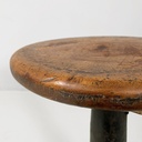 Sgabello in legno e ghisa, 1930 ca.
