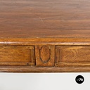 Tavolo da pranzo in legno con due cassetti, 1800 ca. 