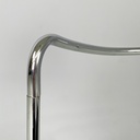 Sedie in acciaio e pelle nera, 1980 ca.