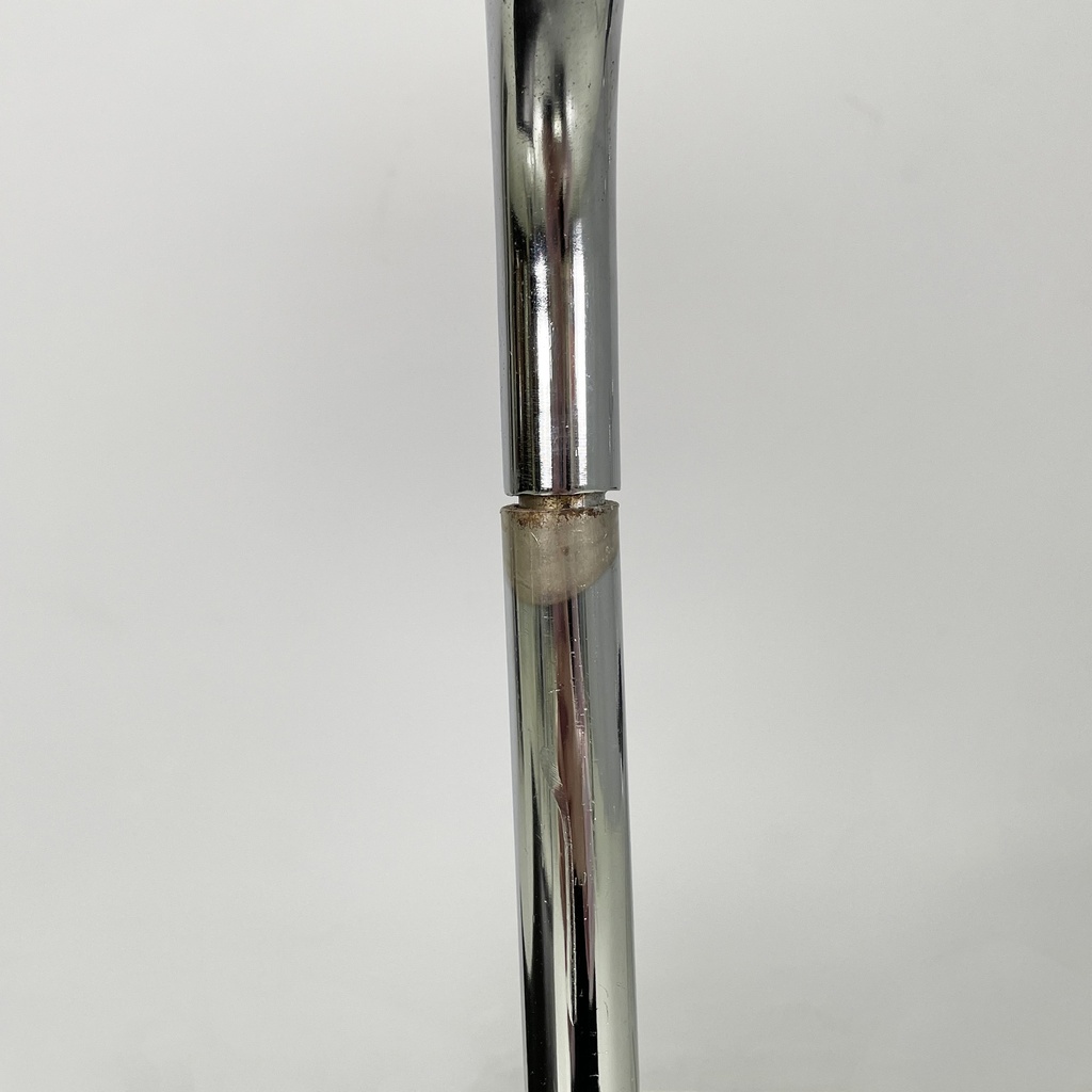 Sedie in acciaio e pelle nera, 1980 ca.