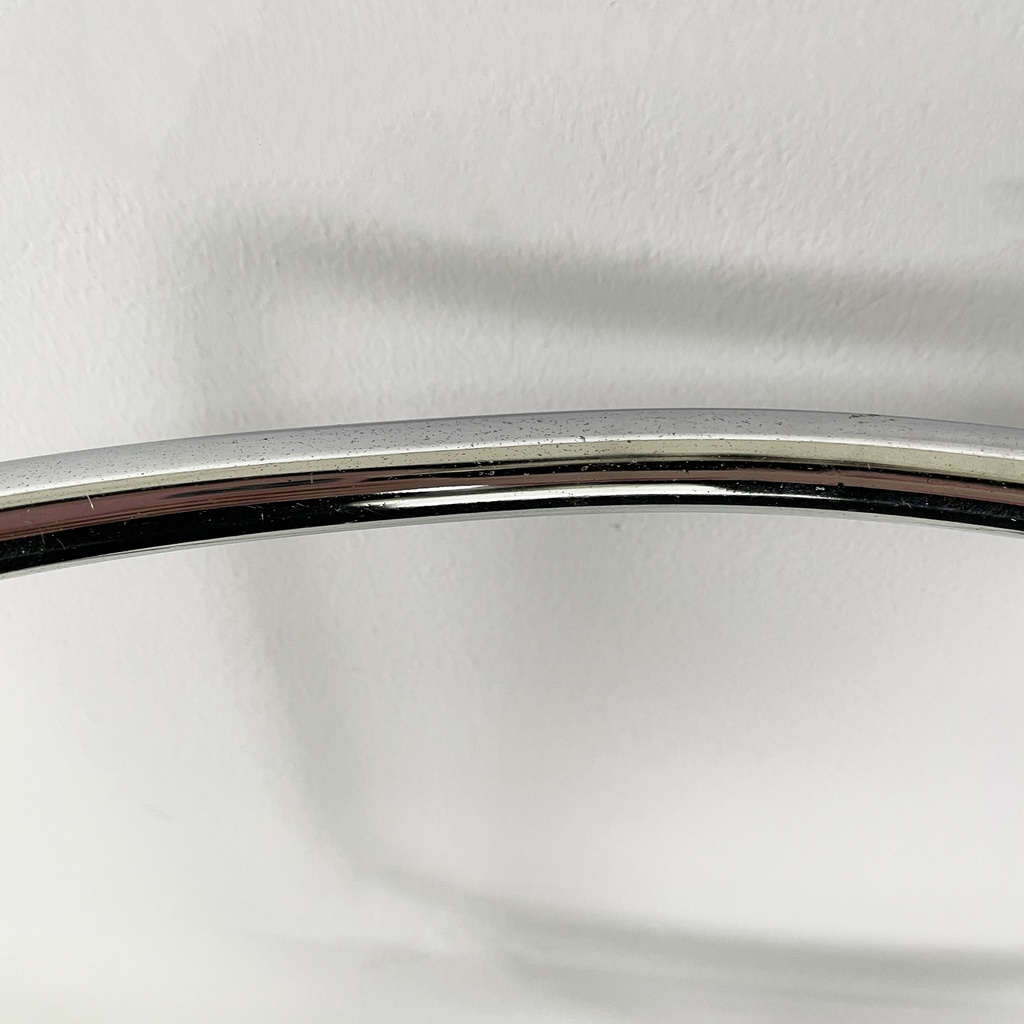 Sedie in acciaio e pelle nera, 1980 ca.