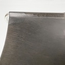 Sedie in acciaio e pelle nera, 1980 ca.