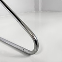 Sedie in acciaio e pelle nera, 1980 ca.