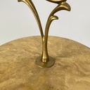 Tavolo da caffè in legno e ottone, 1960 ca.