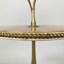 Tavolo da caffè in legno e ottone, 1960 ca.