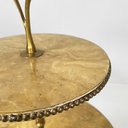 Tavolo da caffè in legno e ottone, 1960 ca.