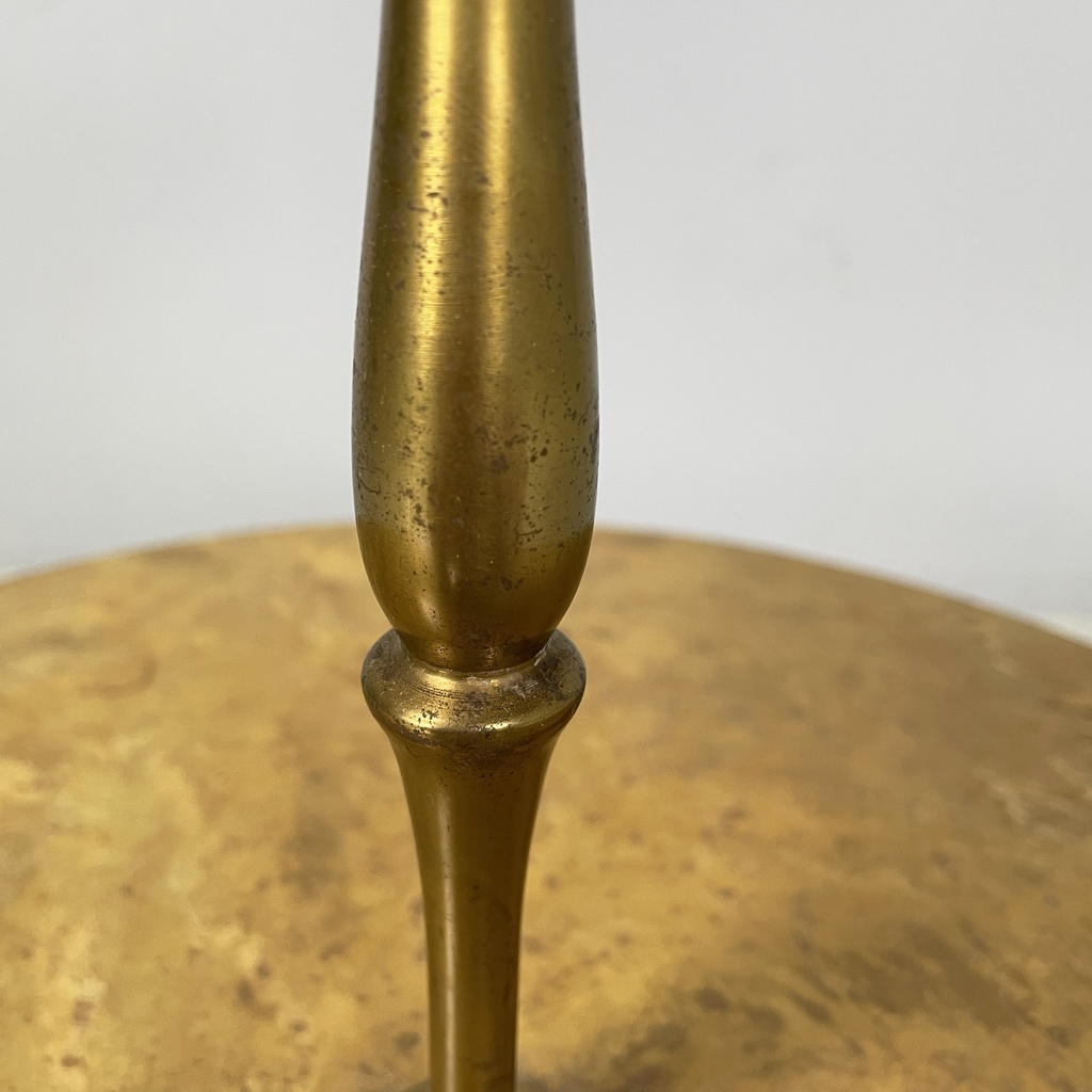 Tavolo da caffè in legno e ottone, 1960 ca.