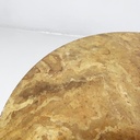 Tavolo da caffè in legno e ottone, 1960 ca.