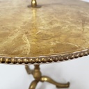 Tavolo da caffè in legno e ottone, 1960 ca.