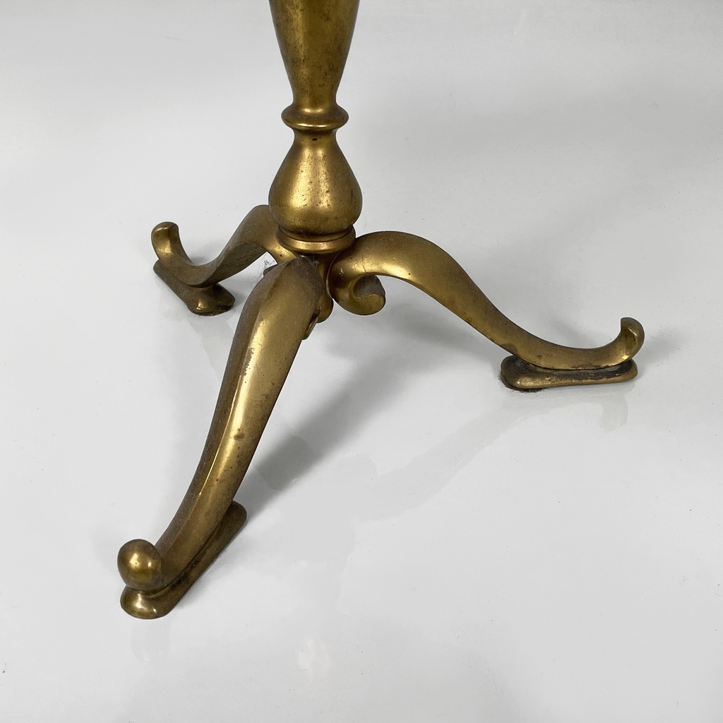 Tavolo da caffè in legno e ottone, 1960 ca.