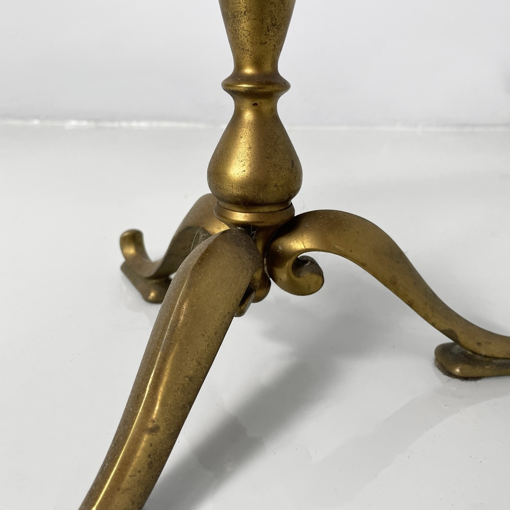 Tavolo da caffè in legno e ottone, 1960 ca.