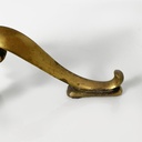 Tavolo da caffè in legno e ottone, 1960 ca.