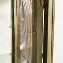 Vetrina da parete in legno e vetro, inizio 1900 ca.