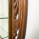 Vetrina da parete in legno e vetro, inizio 1900 ca.