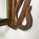 Vetrina da parete in legno e vetro, inizio 1900 ca.