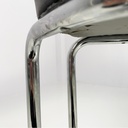 Sgabello in metallo e pelle, 1970 ca.