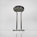 Sgabello in metallo e pelle, 1970 ca.