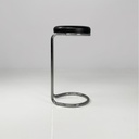 Sgabello in metallo e pelle, 1970 ca.