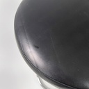 Sgabello in metallo e pelle, 1970 ca.