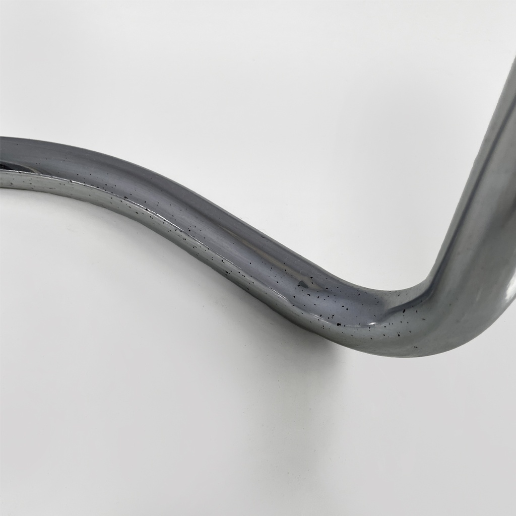 Sgabello in metallo e pelle, 1970 ca.