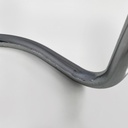 Sgabello in metallo e pelle, 1970 ca.