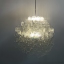 Lampadario pendente in vetro, 1970 ca.