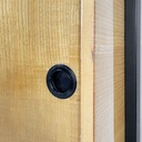 Libreria modulare in legno e metallo nero, 1960 ca.