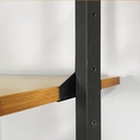 Libreria modulare in legno e metallo nero, 1960 ca.