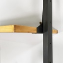 Libreria modulare in legno e metallo nero, 1960 ca.