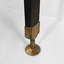 Libreria modulare in legno e metallo nero, 1960 ca.