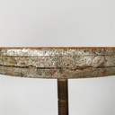 Sgabello in legno grigio e metallo, 1950 ca.