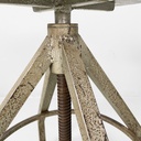 Sgabello in legno grigio e metallo, 1950 ca.