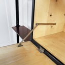 Libreria in legno e metallo nero, 1960 ca.