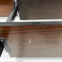 Libreria in legno e metallo nero, 1960 ca.