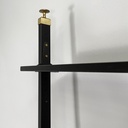 Libreria in legno e metallo nero, 1960 ca.