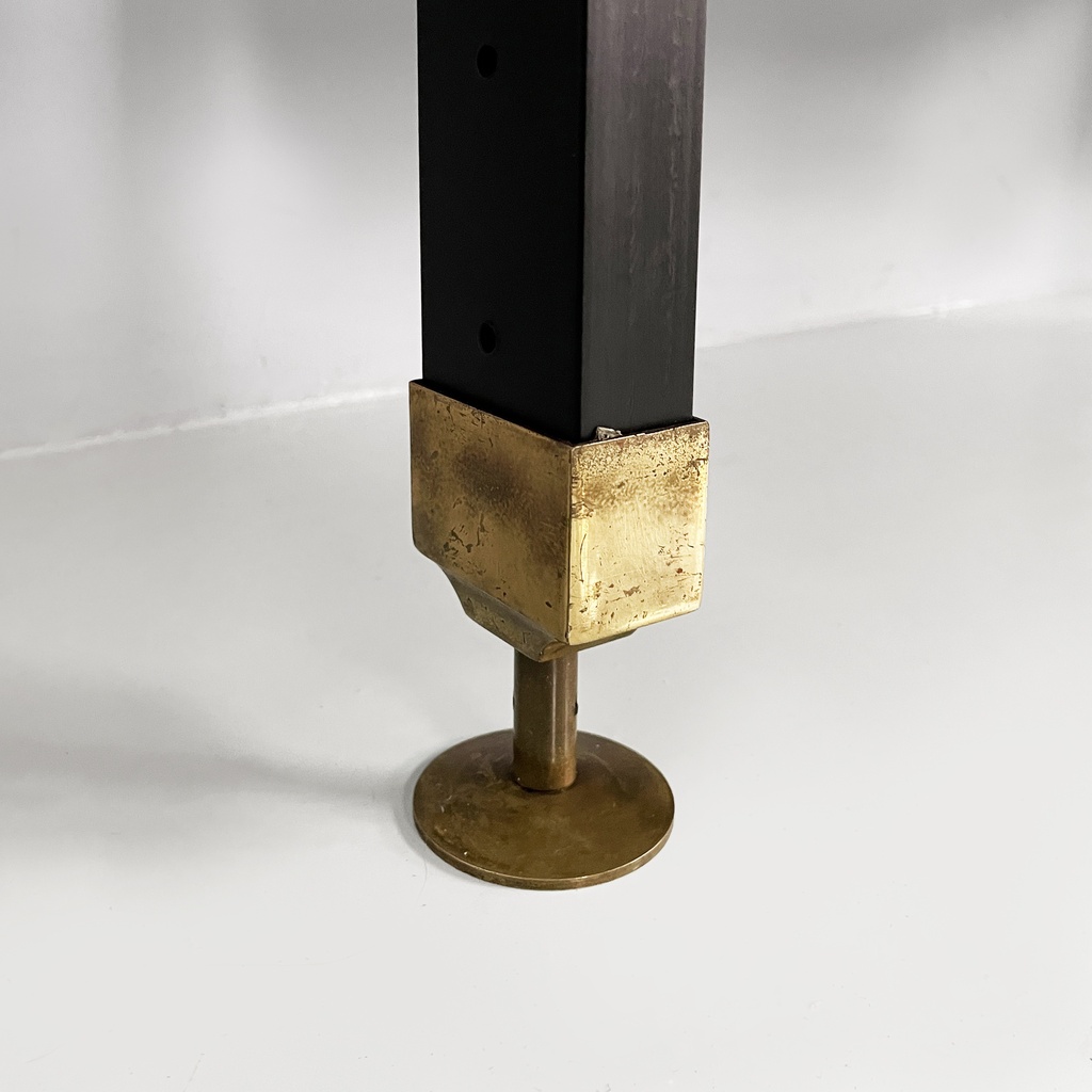 Libreria in legno e metallo nero, 1960 ca.