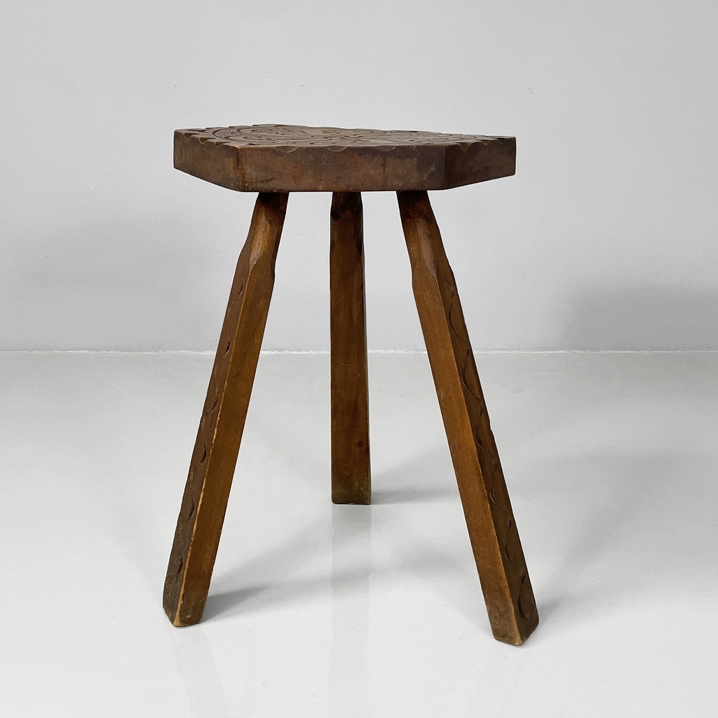 Sgabello in legno, 1970 ca.