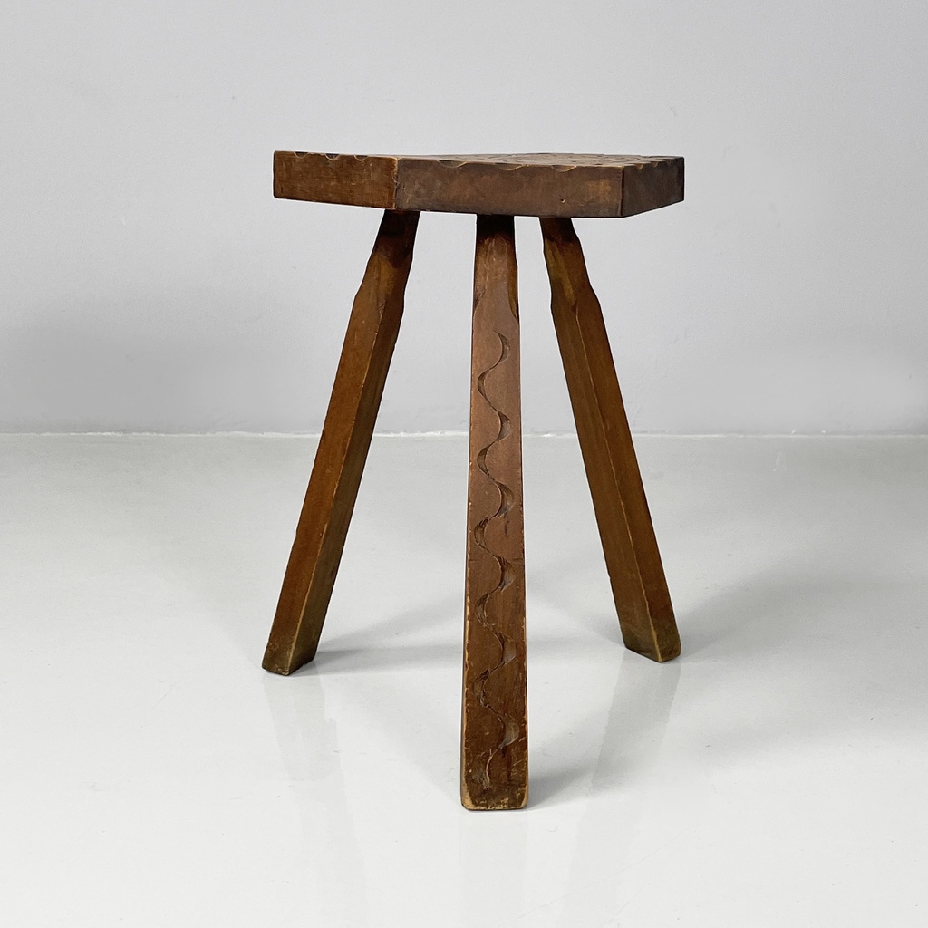 Sgabello in legno, 1970 ca.