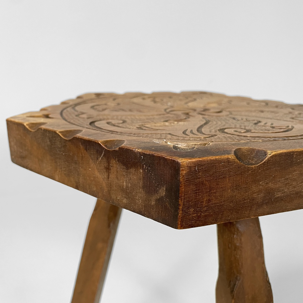 Sgabello in legno, 1970 ca.