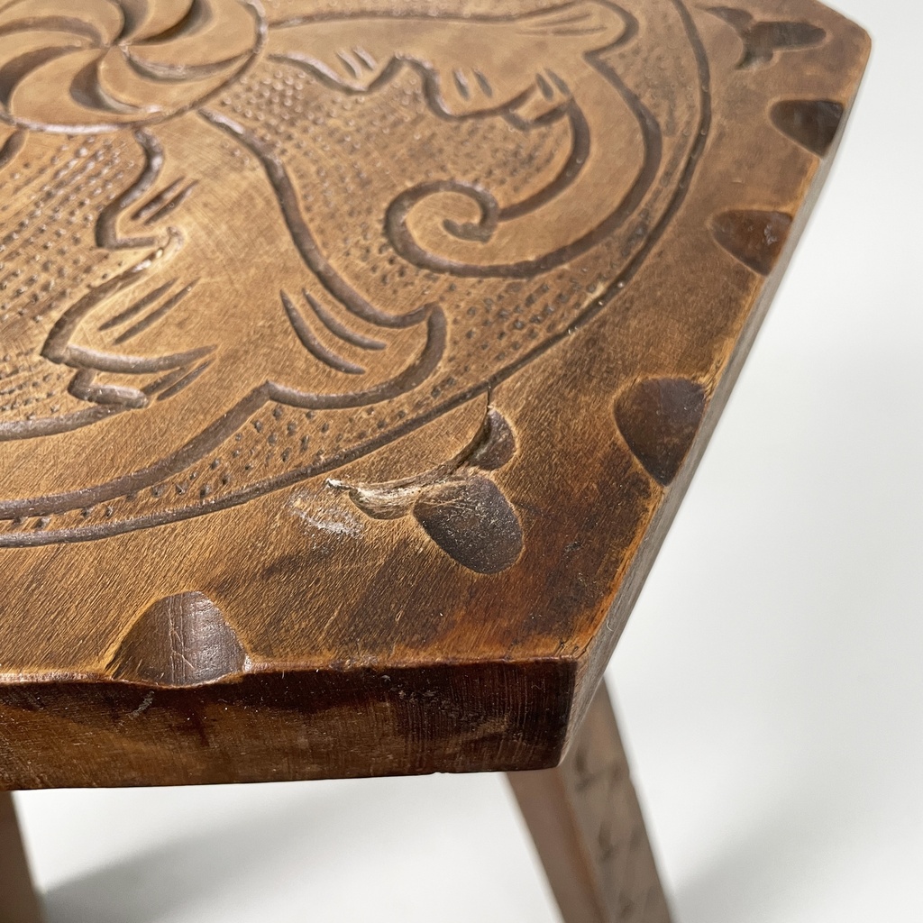 Sgabello in legno, 1970 ca.