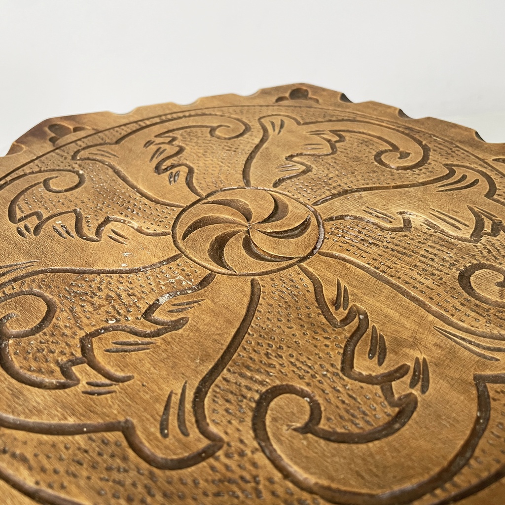 Sgabello in legno, 1970 ca.