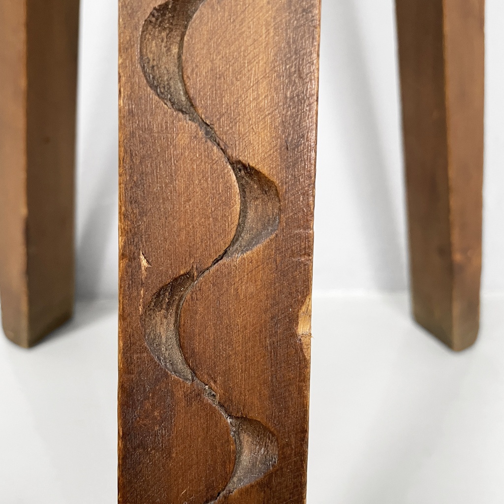 Sgabello in legno, 1970 ca.