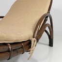 Chaise longue in rattan, 1980 ca. 