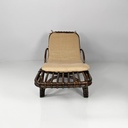 Chaise longue in rattan, 1980 ca. 