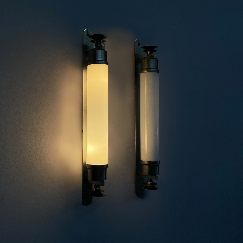 Applique in vetro e metallo, 1930 ca.