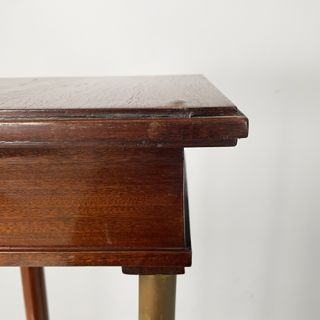 Piedistallo in legno e ottone, metà 1800 ca.