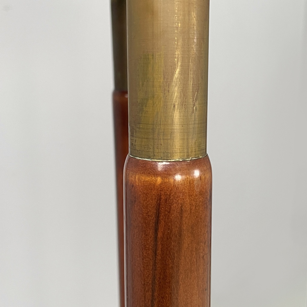 Piedistallo in legno e ottone, metà 1800 ca.