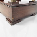 Piedistallo in legno e ottone, metà 1800 ca.